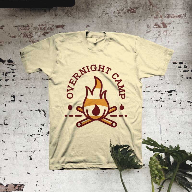 Overnight Camp t shirt designs for sale