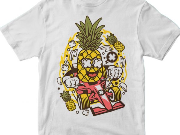 Pineapple formula racer t shirt design for purchase