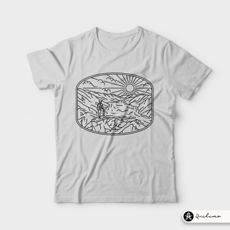 Hiker tshirt design for sale