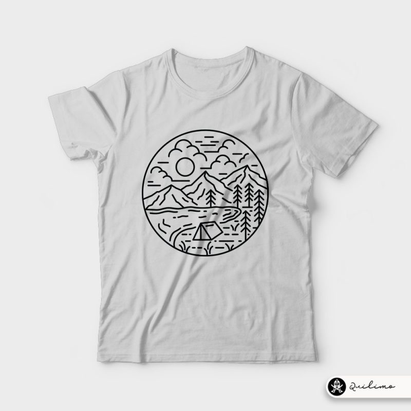 Camping t shirt designs for print on demand