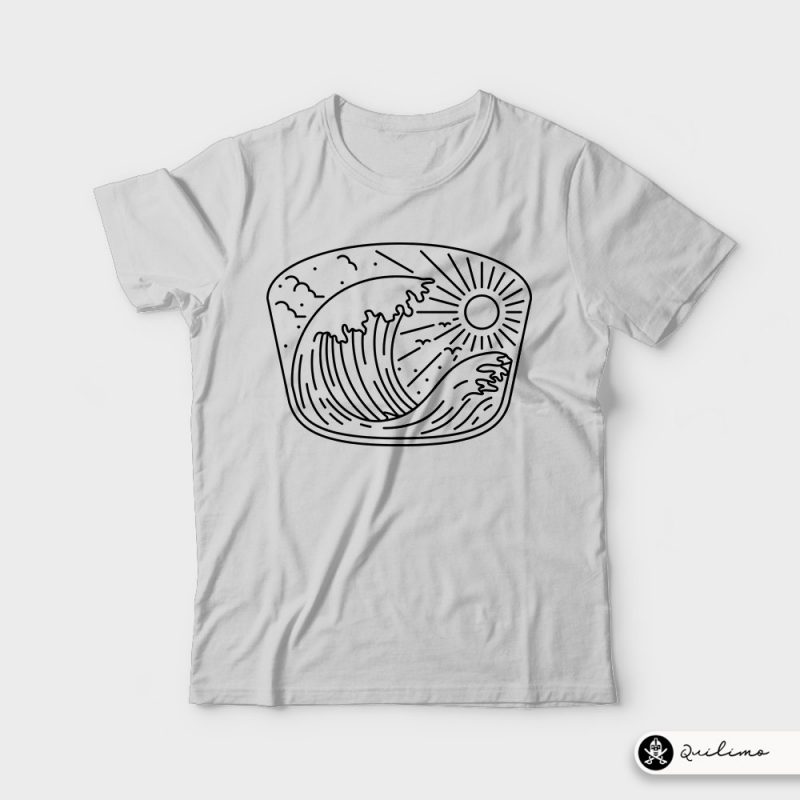 Good Wave t shirt designs for print on demand