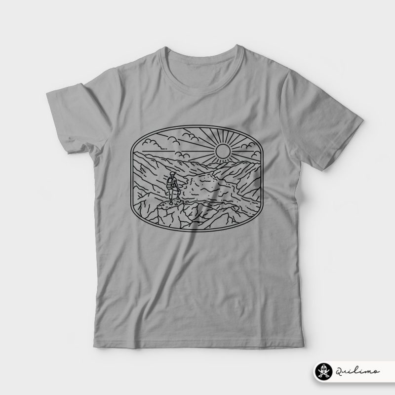 Hiker tshirt design for sale