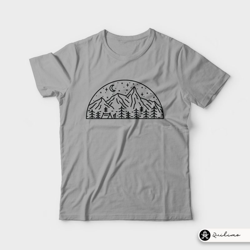 Camping t shirt designs for print on demand
