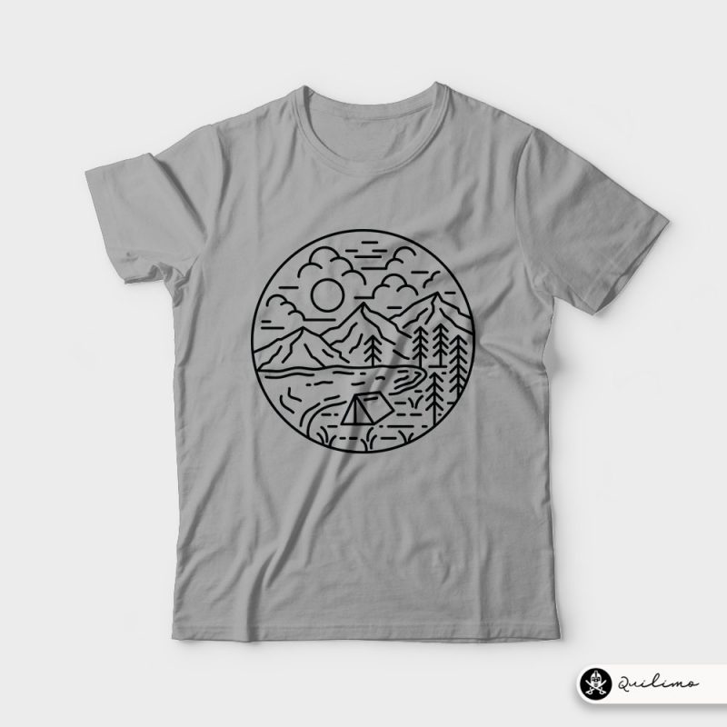 Camping t shirt designs for print on demand