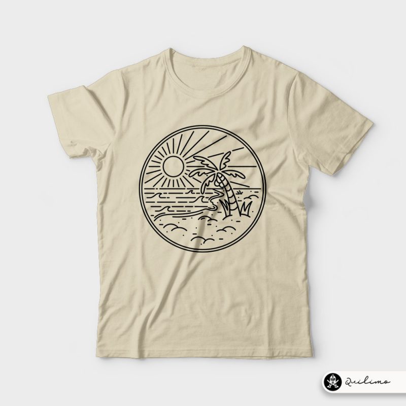 Beach Line t shirt design for sale - Buy t-shirt designs