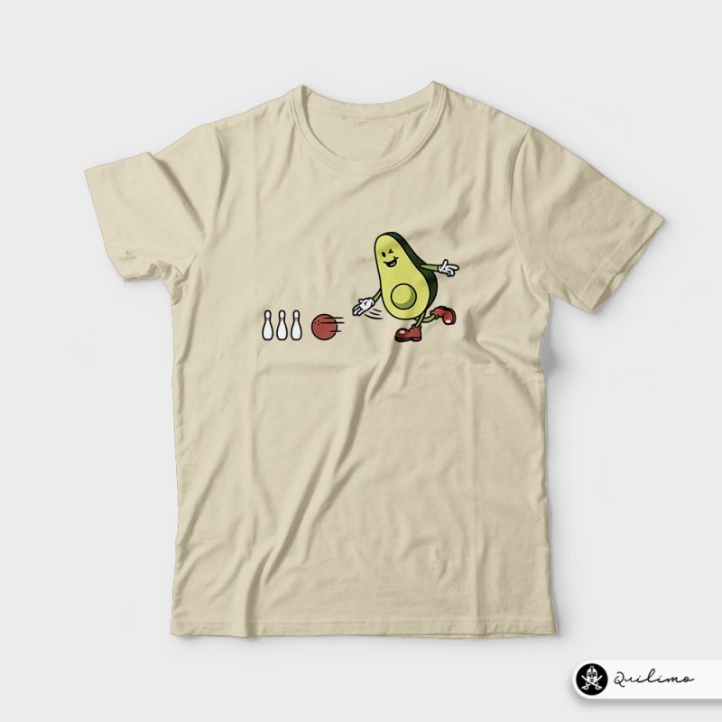 Avocado Playing Bowling tshirt factory
