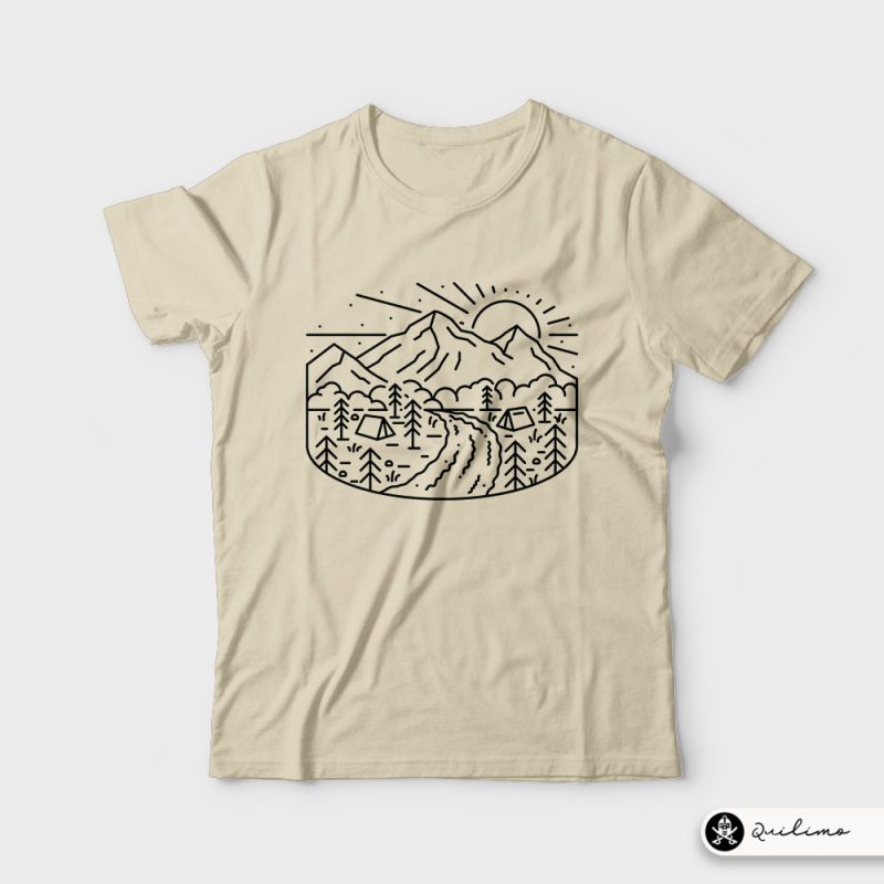 Camping t shirt designs for print on demand