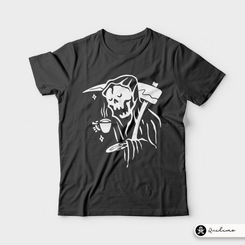 Coffee Reaper t shirt designs for printful