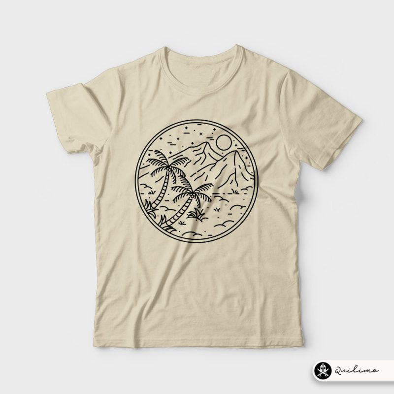 Coconut Tree t-shirt designs for merch by amazon