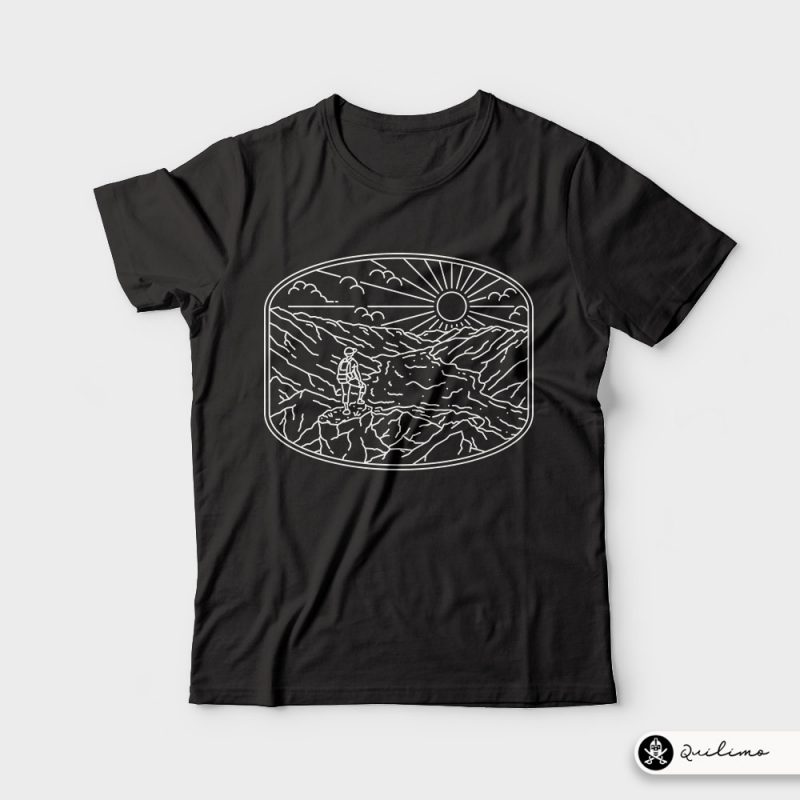 Hiker tshirt design for sale