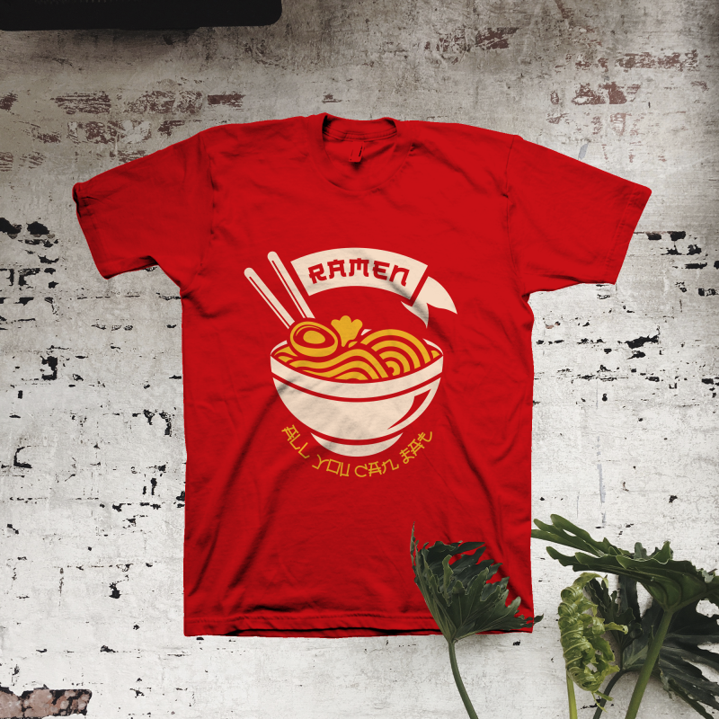 Ramen t shirt designs for sale