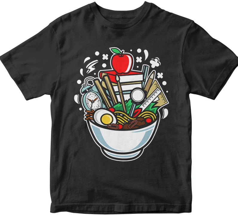 Ramen School t-shirt designs for merch by amazon