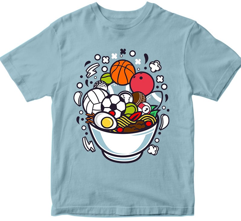 Ramen Sports t-shirt designs for merch by amazon