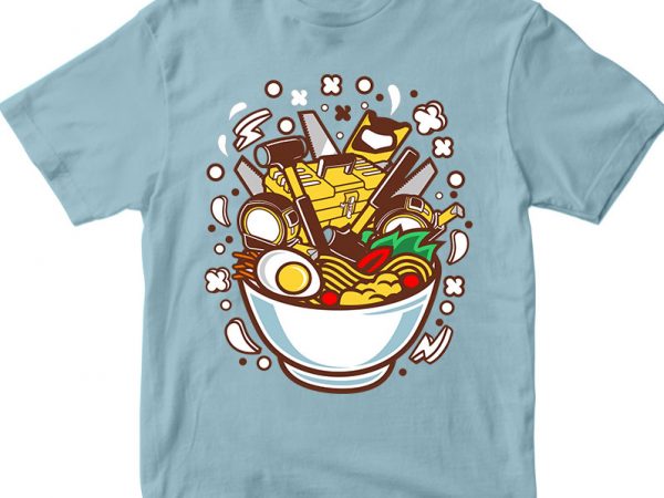 Ramen tools t shirt design for purchase