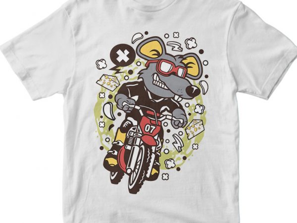 Rat motocross rider tshirt design for sale Rat motocross rider tshirt design for sale