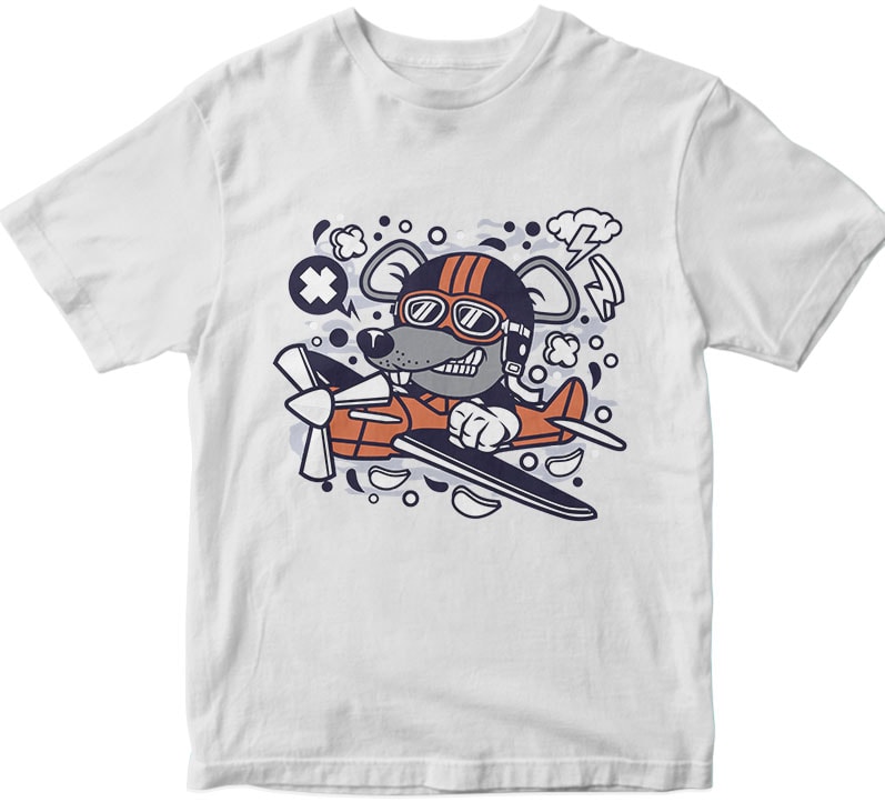 Rat Pilot t shirt design png