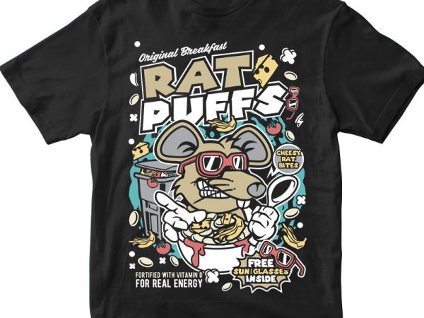 Rat puffs commercial use t-shirt design