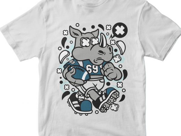 Rhino football buy t shirt design artwork