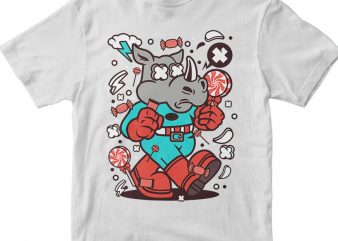 Rhino Super Candy design for t shirt