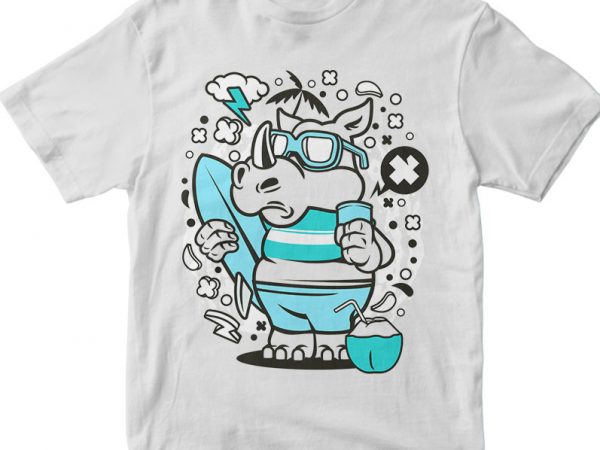 Rhino surfing buy t shirt design