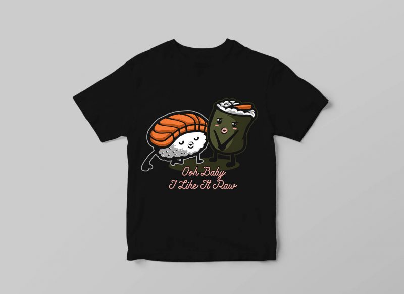 SUSHI tshirt design for merch by amazon