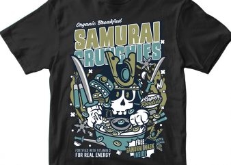 Samurai Crunches buy t shirt design artwork