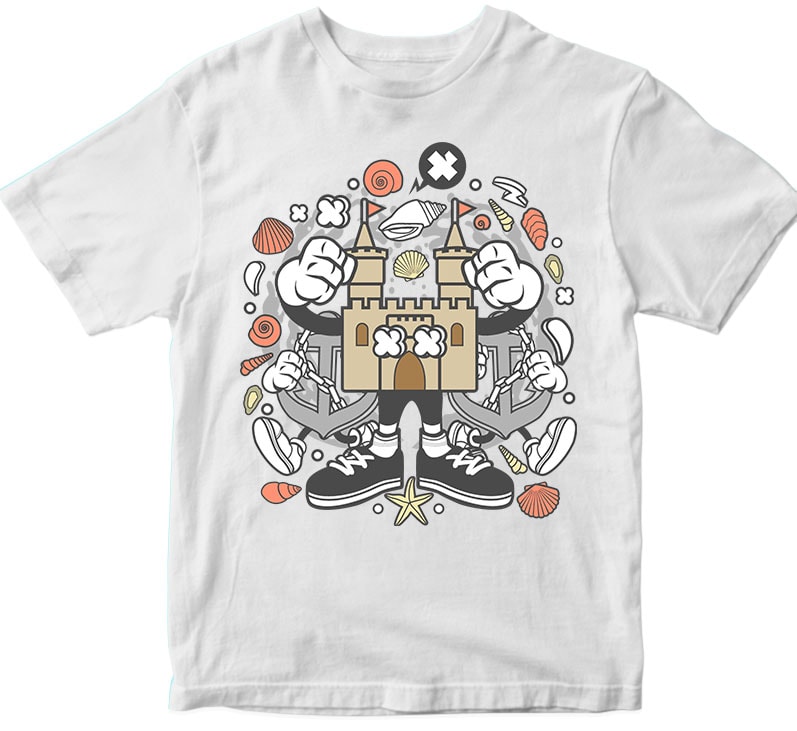 Sand Castle vector t shirt design
