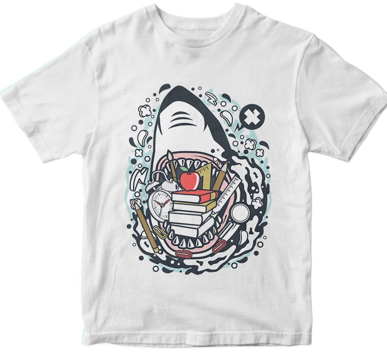 Shark School t-shirt designs for merch by amazon