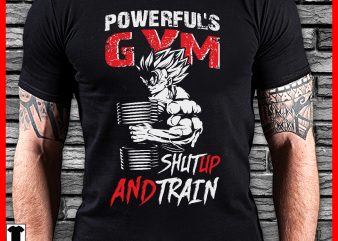 Shutup and train t shirt design for download