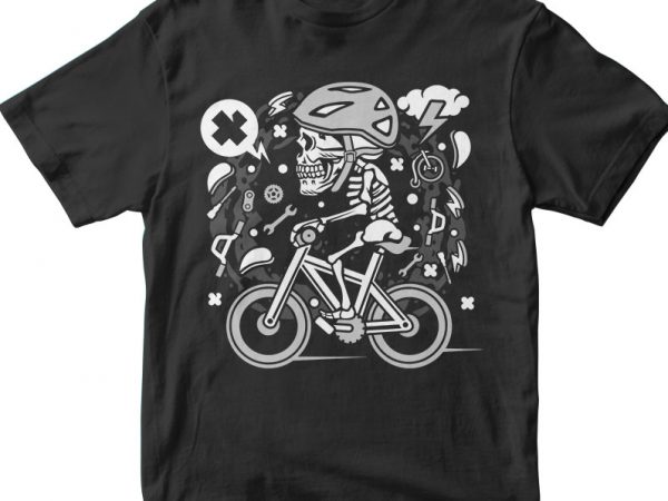 Skull biker t shirt design png
