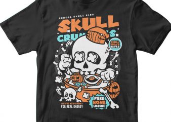 Skull Crunchies buy t shirt design artwork