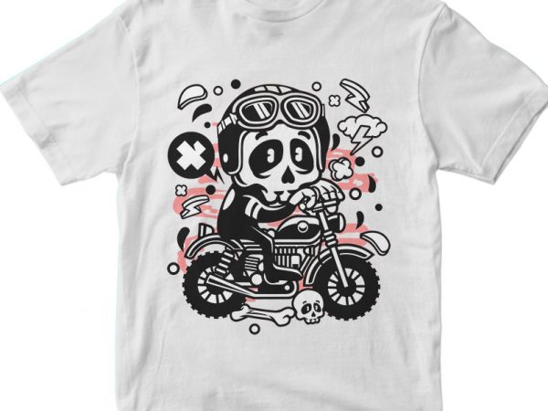 Skull motocross buy t shirt design for commercial use