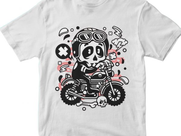 Skull motocross buy t shirt design for commercial use Skull motocross buy t shirt design for commercial use