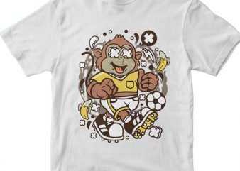 Soccer Monkey tshirt design for sale