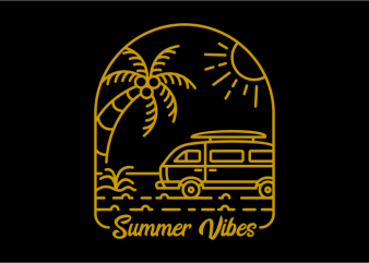 Summer Vibes vector t shirt design artwork