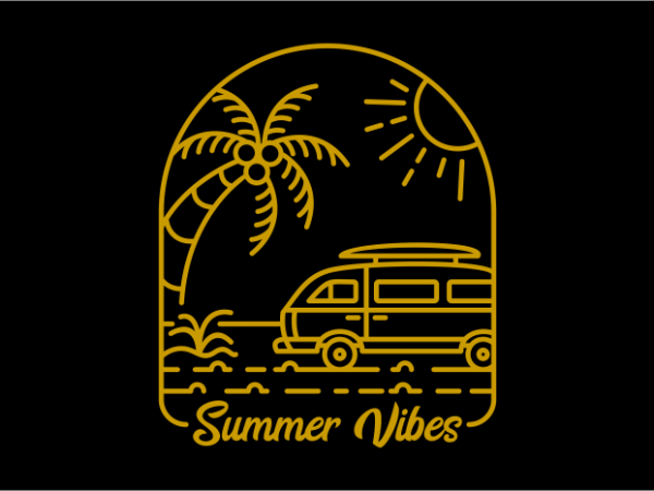 Summer vibes vector t shirt design artwork