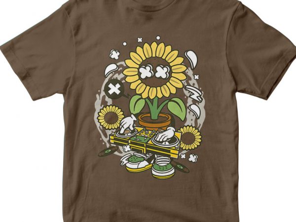 Sunflower vector t shirt design artwork