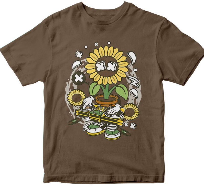 Download Sunflower vector t shirt design artwork