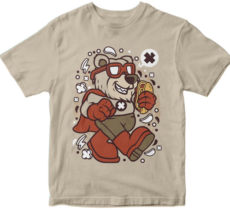 Super Bear t-shirt designs for merch by amazon