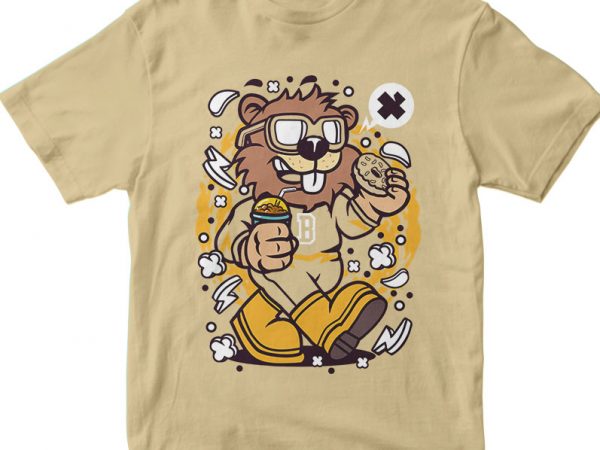 Super beaver t shirt design for sale