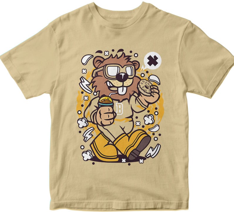 Super Beaver t shirt designs for printify