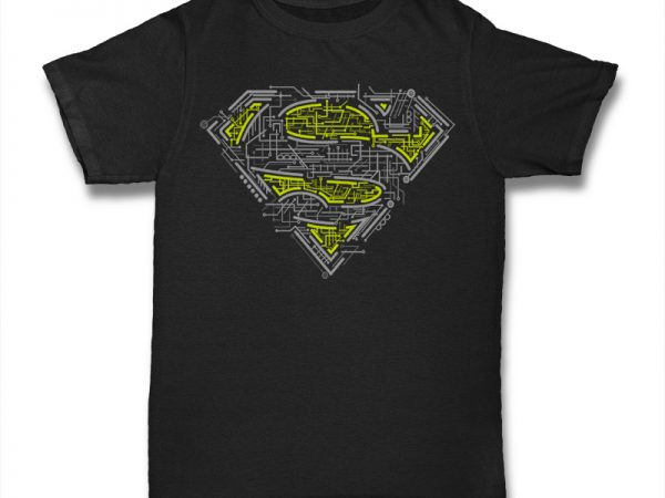 Super electric commercial use t-shirt design