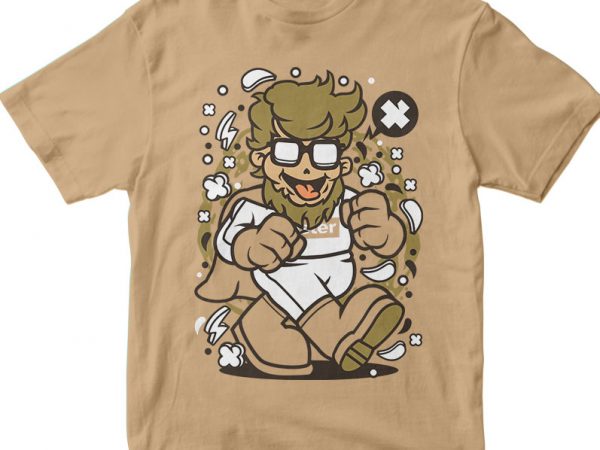 Super hipster vector t-shirt design template