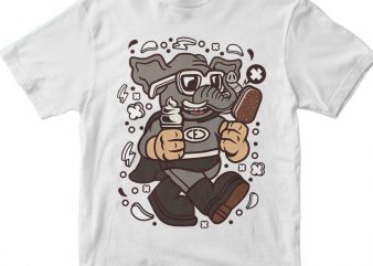 Superfat Elephant t shirt design for sale