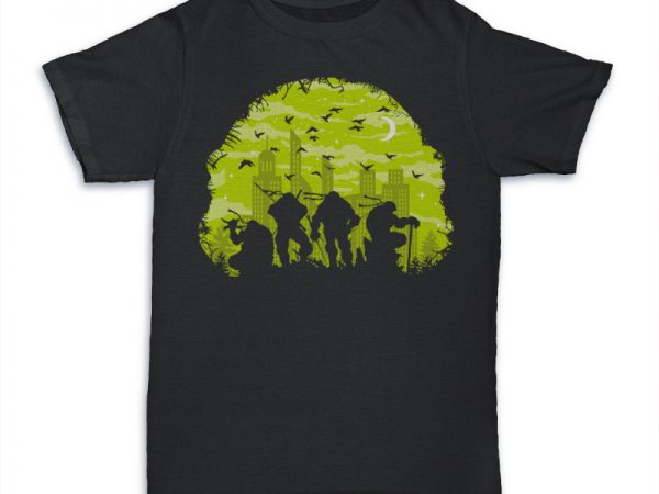 The ninjas graphic t-shirt design