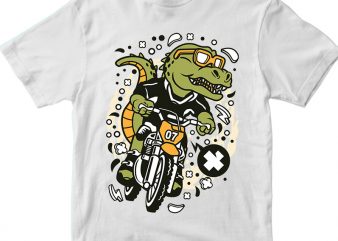 Trex Motocross Rider vector t shirt design artwork