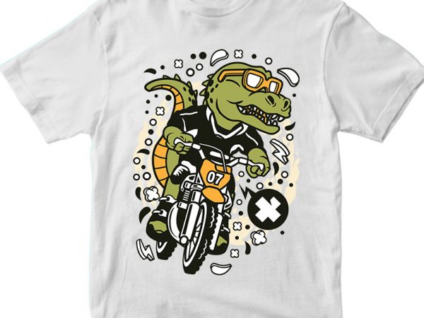 Trex motocross rider vector t shirt design artwork