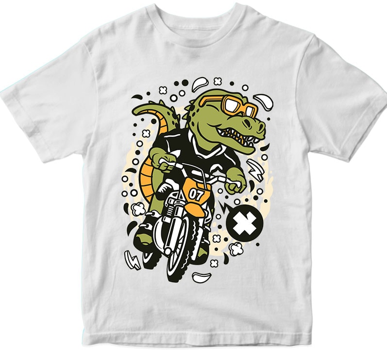 Trex Motocross Rider t-shirt designs for merch by amazon