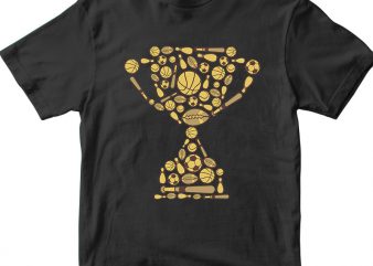 Trophy buy t shirt design for commercial use