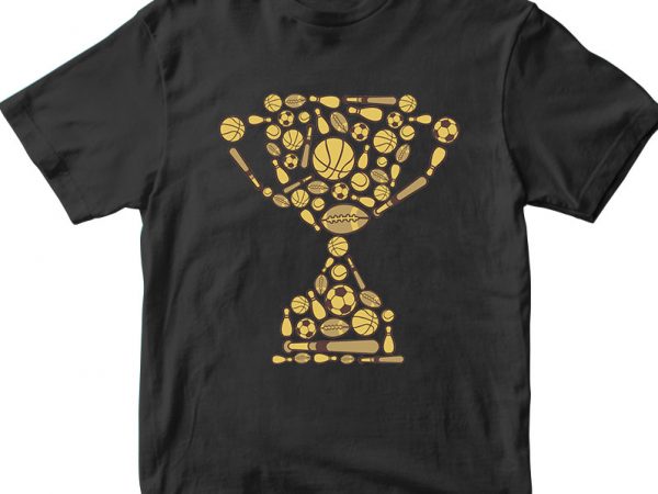 Trophy buy t shirt design for commercial use